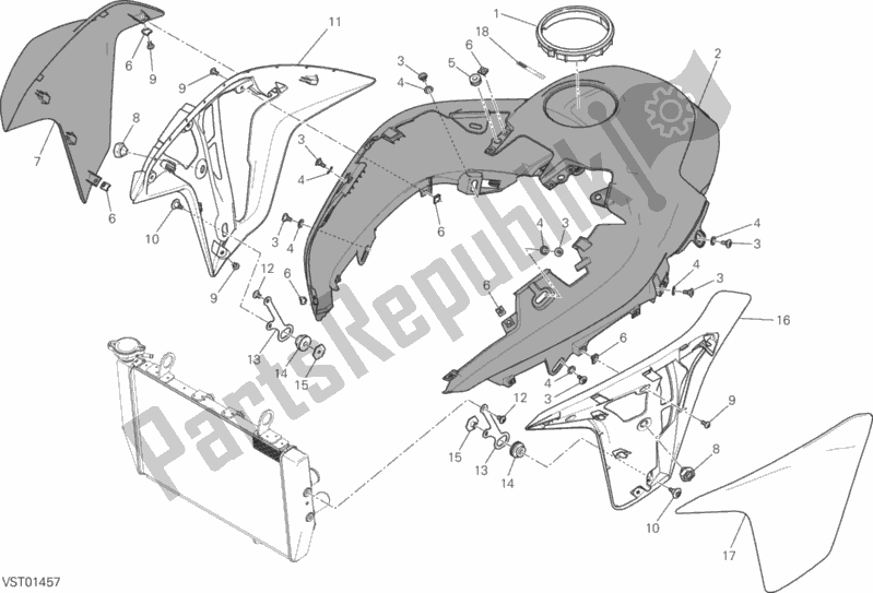 Wszystkie części do 34a - Owiewka Ducati Multistrada 1200 ABS Brasil 2016